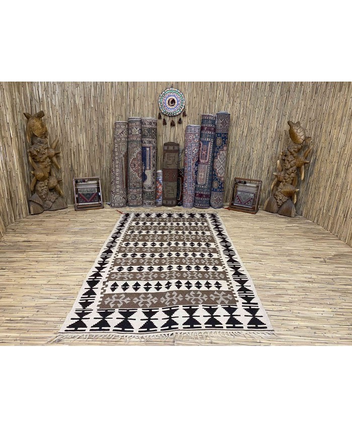 Handmade Turkish Kayseri Nomadic Original  Wool on Wool Kilim – FREE SHIPPING..!